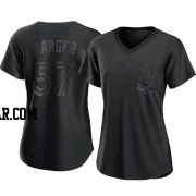 Addison Barger Women's Toronto Blue Jays Black Authentic Pitch Fashion Jersey