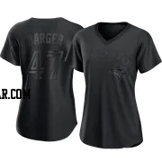 Addison Barger Women's Toronto Blue Jays Black Replica Pitch Fashion Jersey