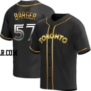 Addison Barger Youth Toronto Blue Jays Black Golden Replica Alternate Jersey