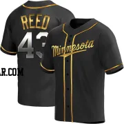 Addison Reed Men's Minnesota Twins Black Golden Replica Alternate Jersey