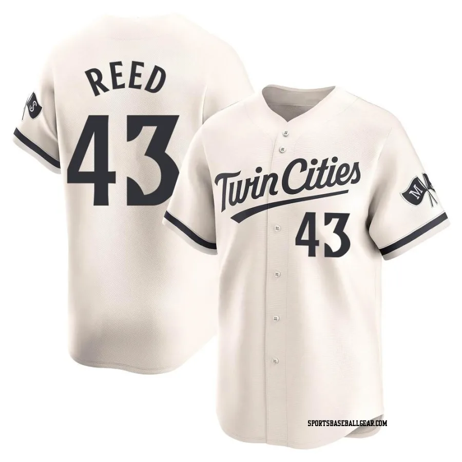 Addison Reed Men's Minnesota Twins Cream Limited Alternate Jersey