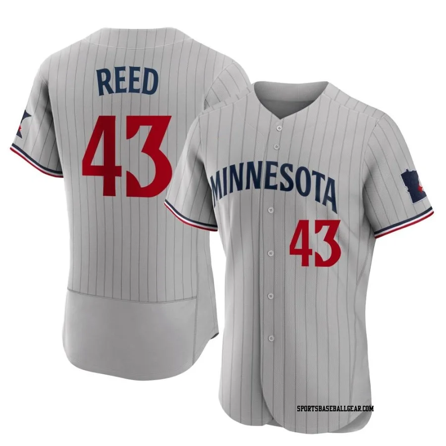 Addison Reed Men's Minnesota Twins Gray Authentic Road Jersey