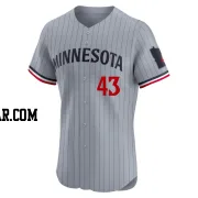 Addison Reed Men's Minnesota Twins Gray Elite Road Jersey