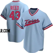 Addison Reed Men's Minnesota Twins Light Blue Replica Road Cooperstown Collection Jersey