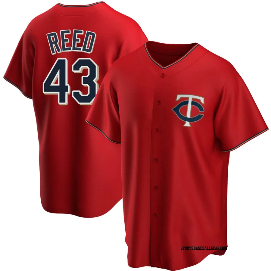 Addison Reed Men's Minnesota Twins Red Replica Alternate Jersey