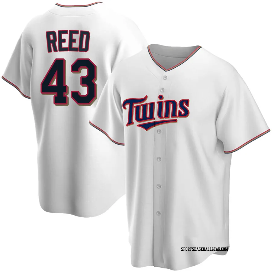 Addison Reed Men's Minnesota Twins White Replica Home Jersey