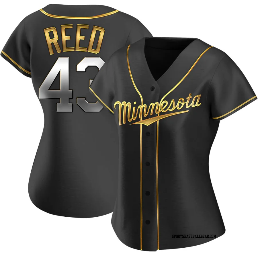 Addison Reed Women's Minnesota Twins Black Golden Replica Alternate Jersey