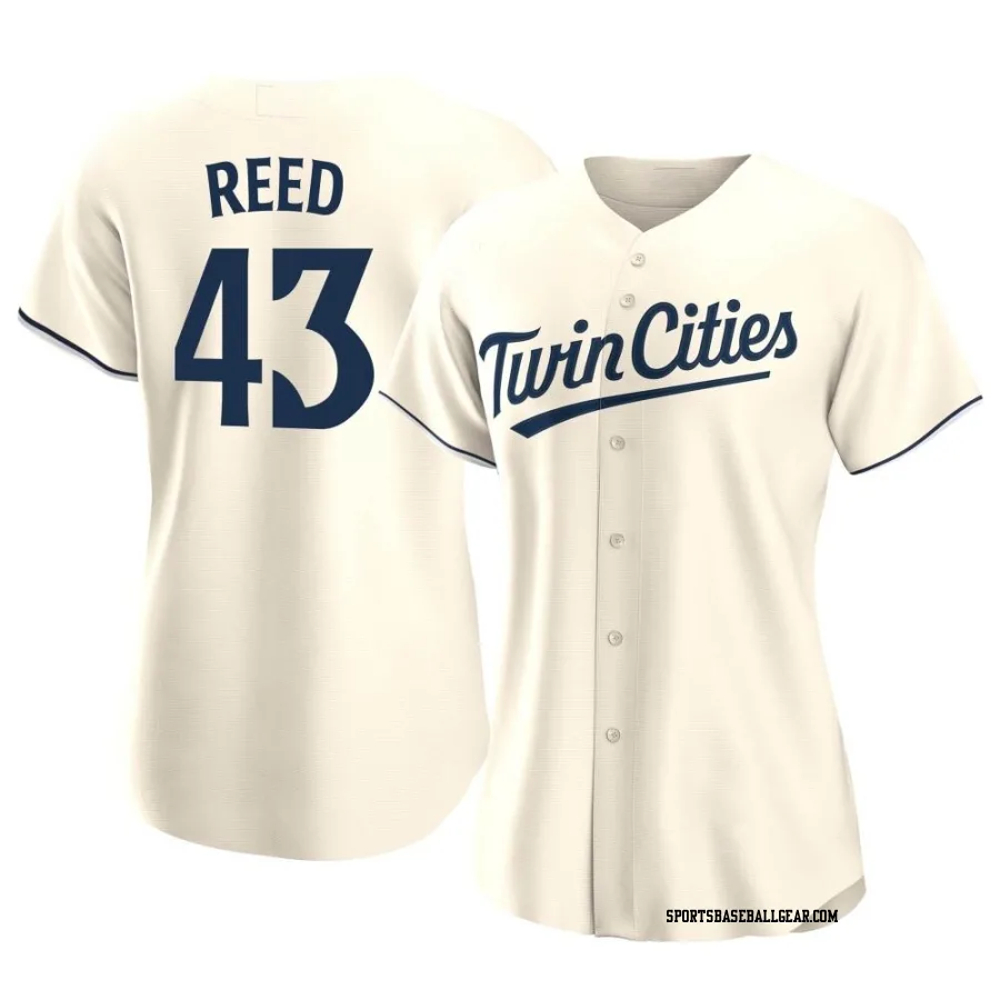 Addison Reed Women's Minnesota Twins Cream Authentic Alternate Jersey