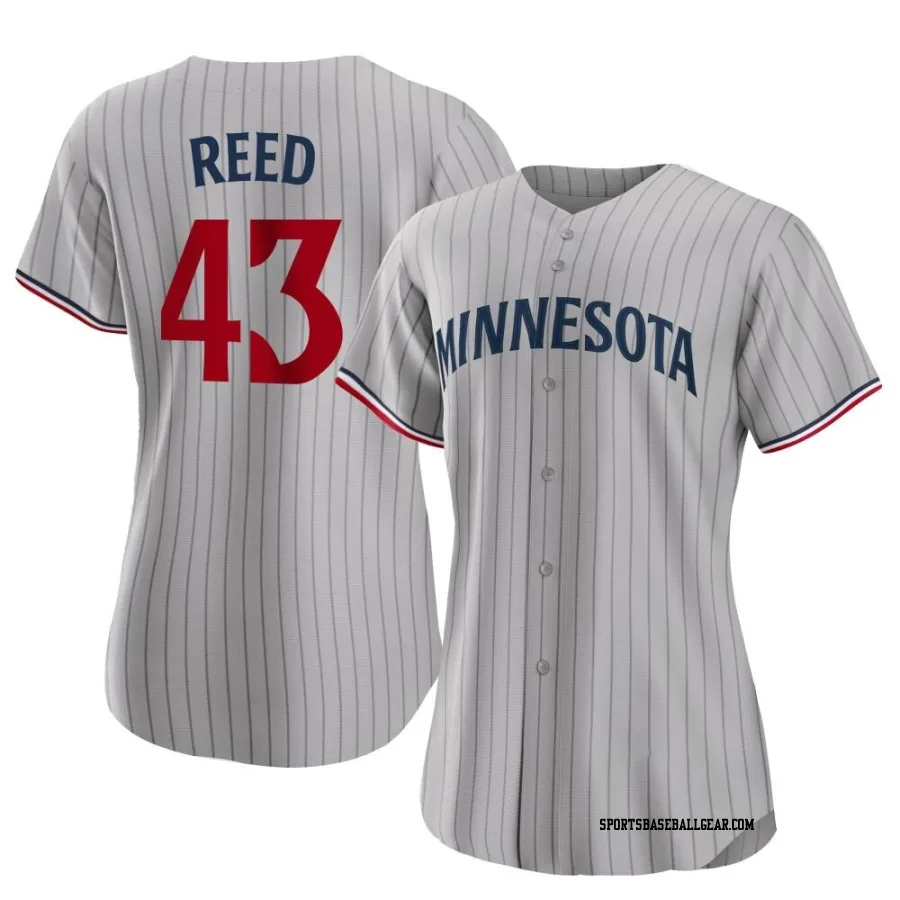 Addison Reed Women's Minnesota Twins Gray Authentic Road Jersey