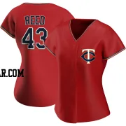 Addison Reed Women's Minnesota Twins Red Authentic Alternate Jersey