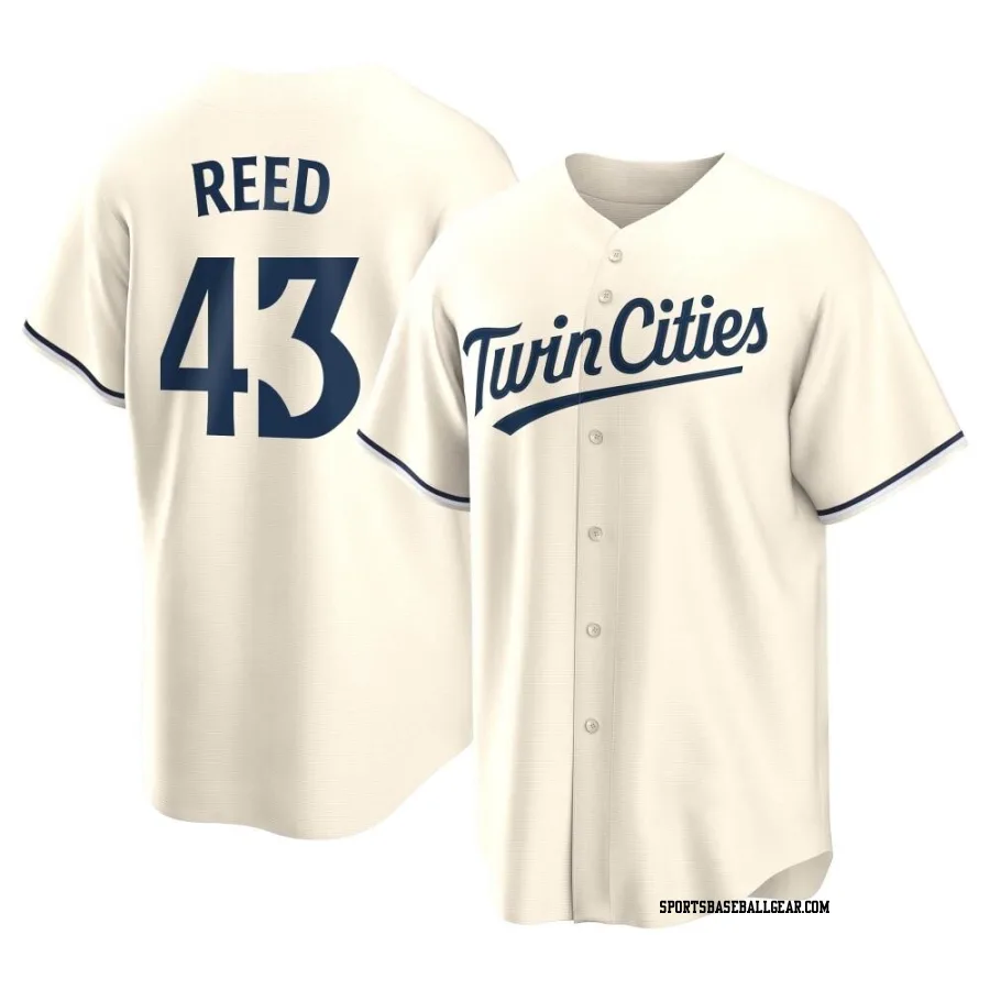 Addison Reed Youth Minnesota Twins Cream Replica Alternate Jersey