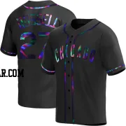 Addison Russell Men's Chicago Cubs Black Holographic Replica Alternate Jersey