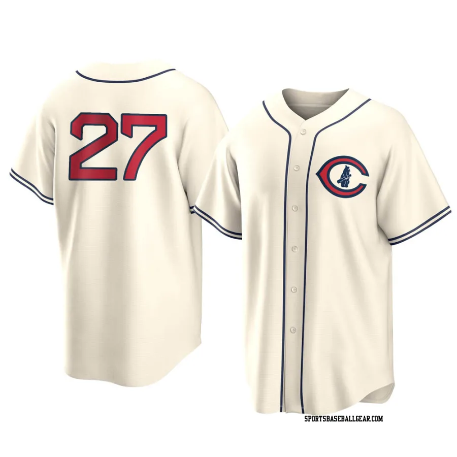 Addison Russell Men's Chicago Cubs Cream Replica 2022 Field Of Dreams Jersey