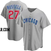 Addison Russell Men's Chicago Cubs Gray Replica Road Jersey