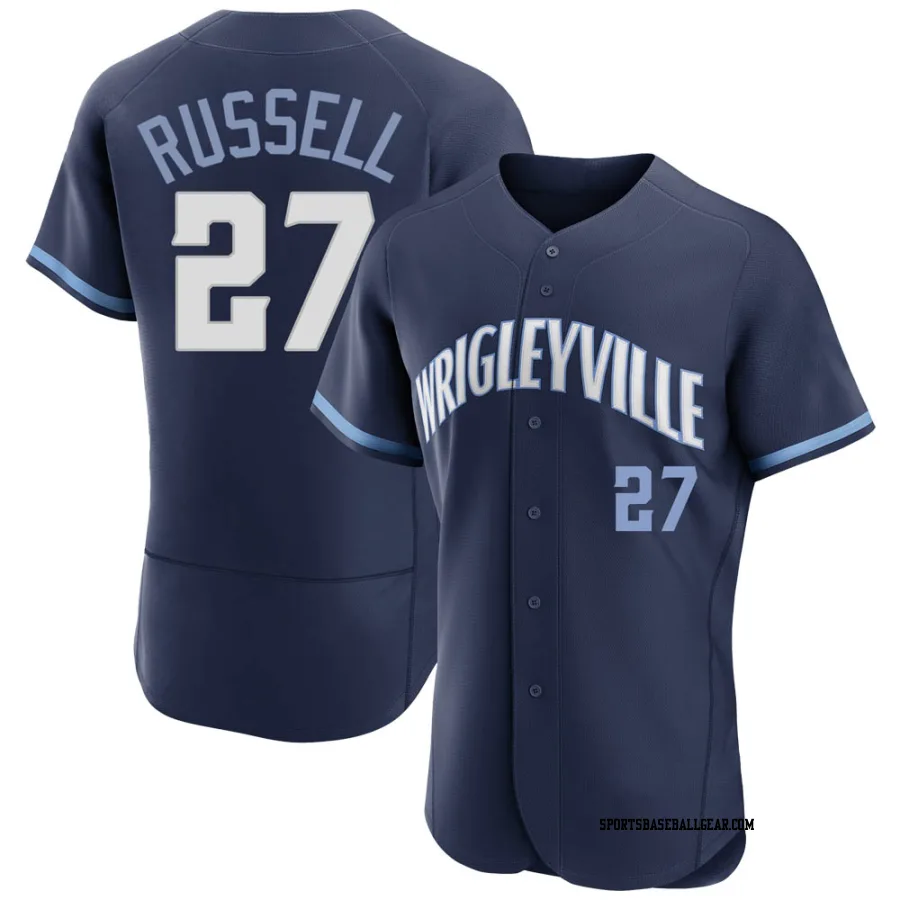 Addison Russell Men's Chicago Cubs Navy Authentic 2021 City Connect Jersey