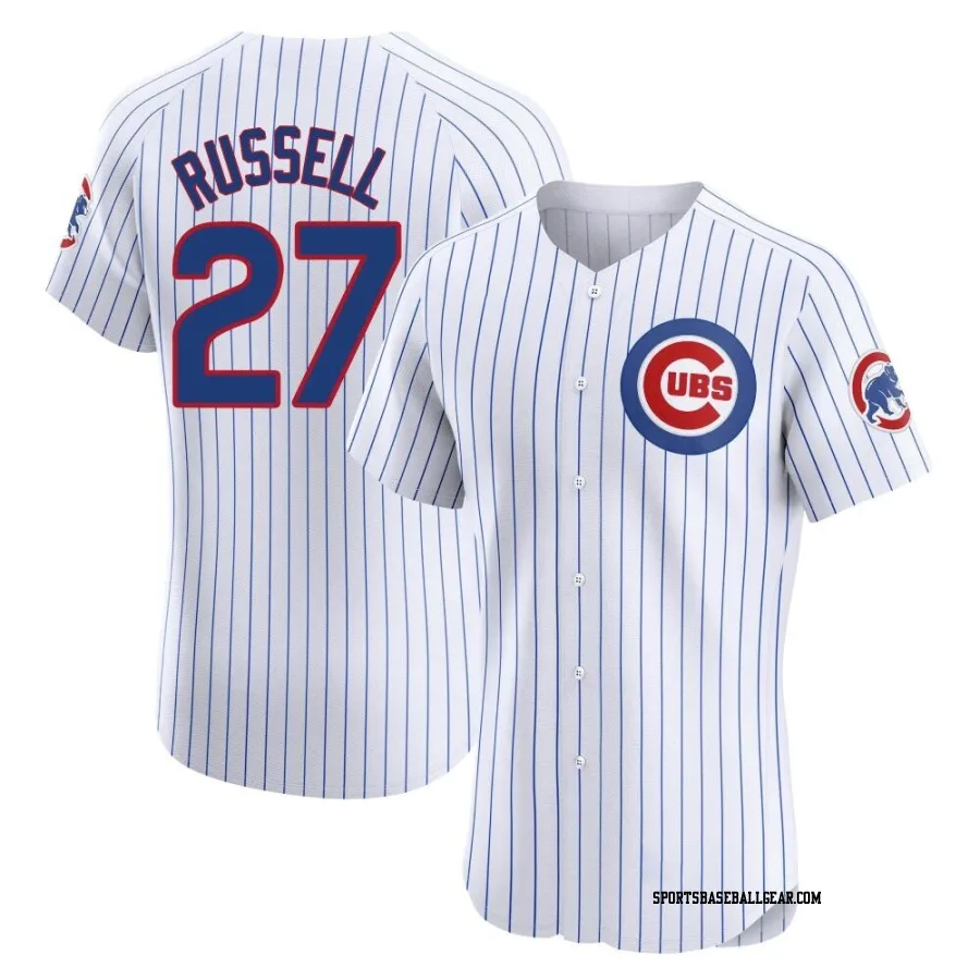 Addison Russell Men's Chicago Cubs White Elite Home Jersey