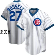 Addison Russell Men's Chicago Cubs White Replica Home Cooperstown Collection Jersey