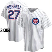 Addison Russell Men's Chicago Cubs White Replica Home Jersey