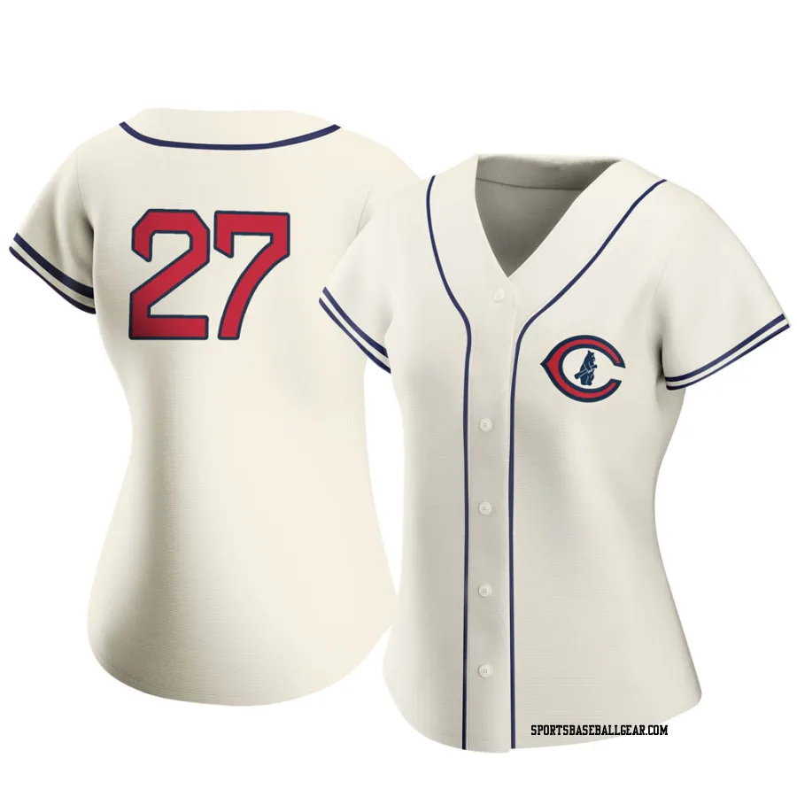 Addison Russell Women's Chicago Cubs Cream Authentic 2022 Field Of Dreams Jersey