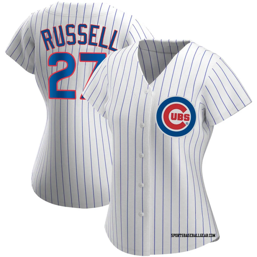 Addison Russell Women's Chicago Cubs White Replica Home Jersey