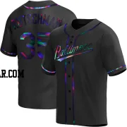 Adley Rutschman Men's Baltimore Orioles Black Holographic Replica Alternate Jersey