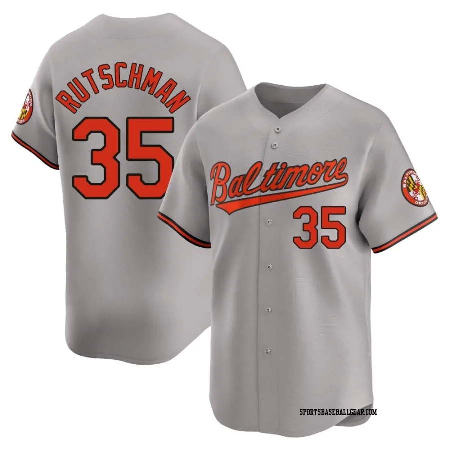 Adley Rutschman Men's Baltimore Orioles Gray Limited Road Jersey