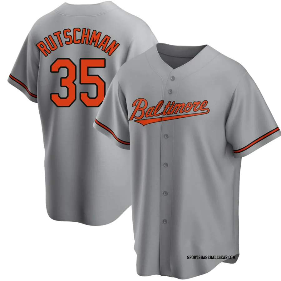 Adley Rutschman Men's Baltimore Orioles Gray Replica Road Jersey