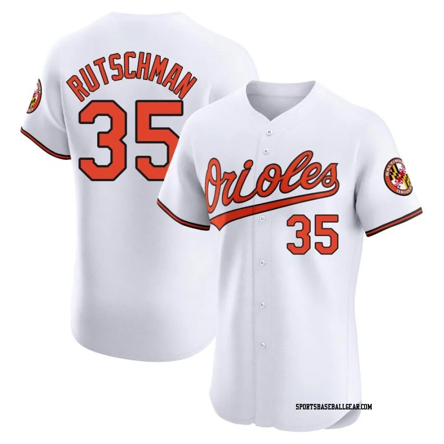 Adley Rutschman Men's Baltimore Orioles White Elite Home Jersey