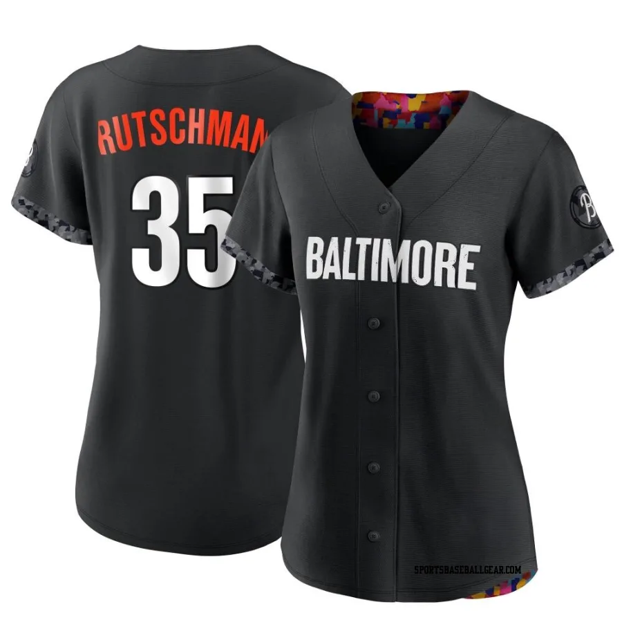 Adley Rutschman Women's Baltimore Orioles Black Replica 2023 City Connect Jersey