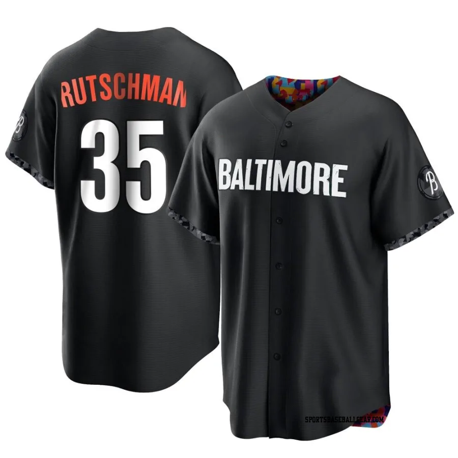 Adley Rutschman Youth Baltimore Orioles Black Replica 2023 City Connect Jersey