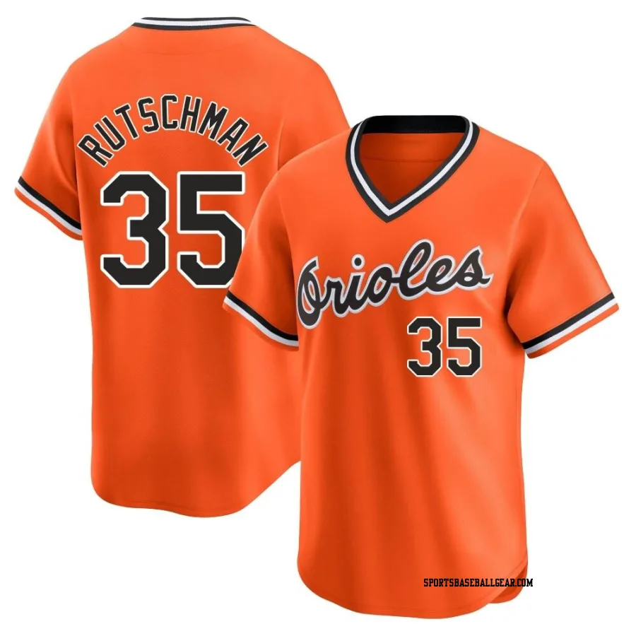 Adley Rutschman Youth Baltimore Orioles Orange Limited Cooperstown Collection Jersey