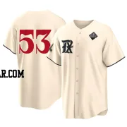 Adolis Garcia Men's Texas Rangers Cream Replica 2023 City Connect 2023 World Series Jersey