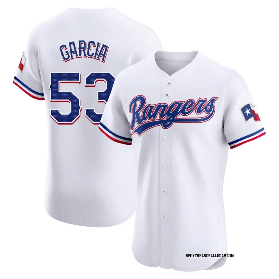 Adolis Garcia Men's Texas Rangers White Elite Home Jersey