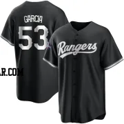 Adolis Garcia Men's Texas Rangers White Replica Black 2023 World Series Champions Jersey