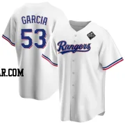 Adolis Garcia Men's Texas Rangers White Replica Home 2023 World Series Jersey