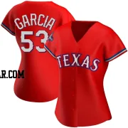 Adolis Garcia Women's Texas Rangers Red Authentic Alternate 2023 World Series Champions Jersey