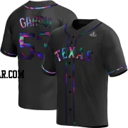 Adolis Garcia Youth Texas Rangers Black Holographic Replica Alternate 2023 World Series Jersey