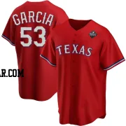 Adolis Garcia Youth Texas Rangers Red Replica Alternate 2023 World Series Jersey