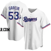 Adolis Garcia Youth Texas Rangers White Replica Home 2023 World Series Champions Jersey