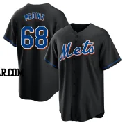 Adonis Medina Men's New York Mets Black Replica 2022 Alternate Jersey