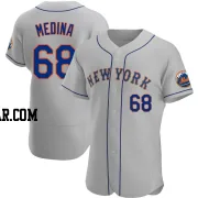 Adonis Medina Men's New York Mets Gray Authentic Road Jersey