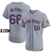 Adonis Medina Men's New York Mets Gray Elite Road Jersey