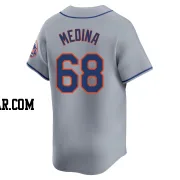 Adonis Medina Men's New York Mets Gray Limited Away Jersey