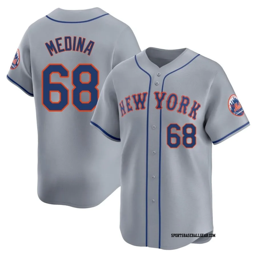 Adonis Medina Men's New York Mets Gray Limited Away Jersey