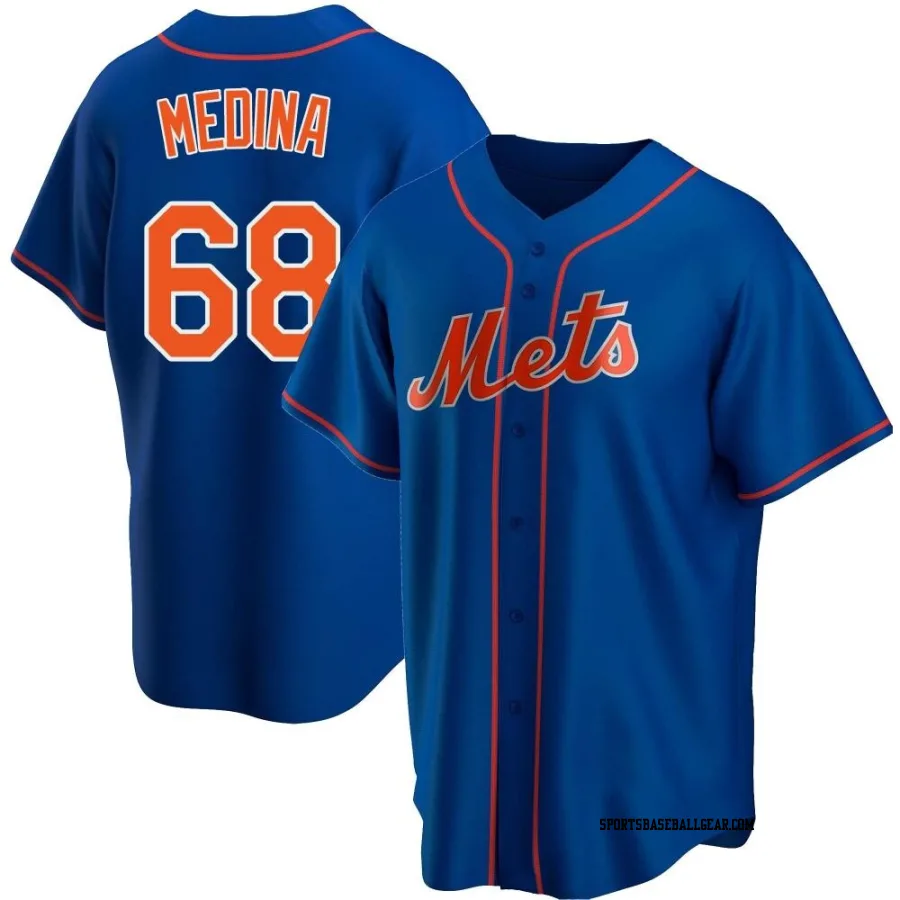 Adonis Medina Men's New York Mets Royal Replica Alternate Jersey