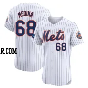 Adonis Medina Men's New York Mets White Elite Home Patch Jersey