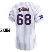 Adonis Medina Men's New York Mets White Elite Home Patch Jersey