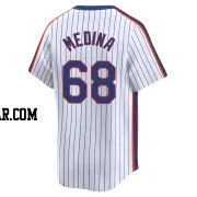 Adonis Medina Men's New York Mets White Limited Cooperstown Collection Jersey