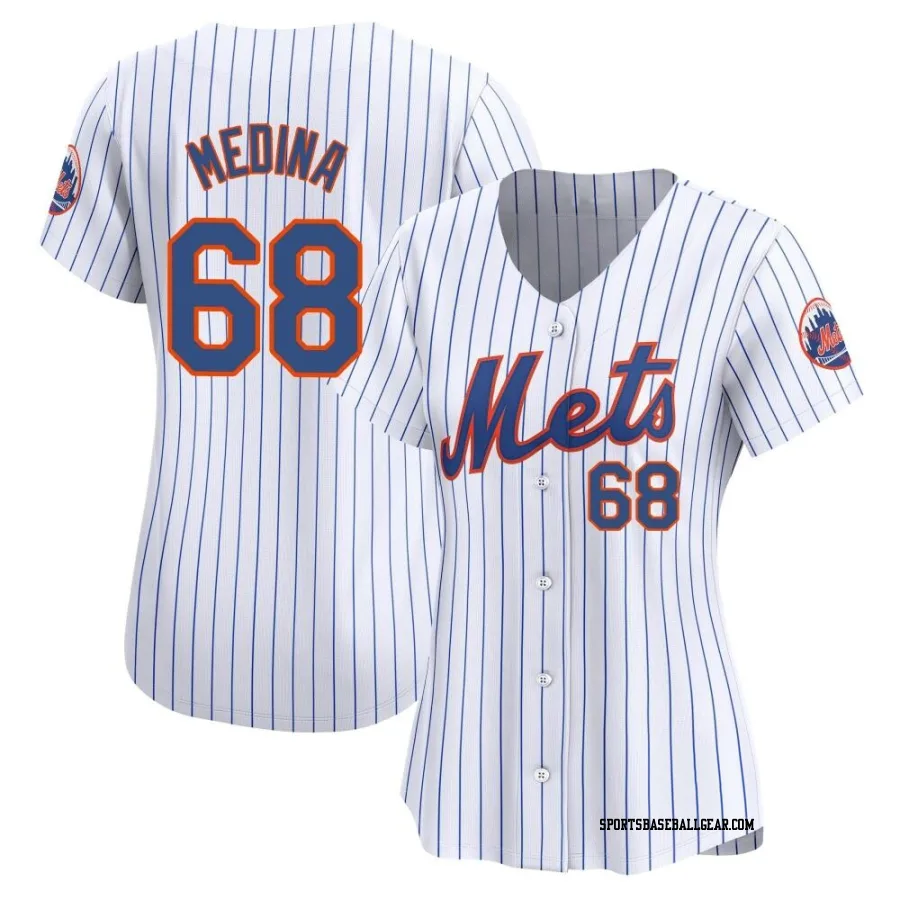 Adonis Medina Women's New York Mets White Limited Home Jersey