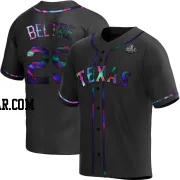 Adrian Beltre Men's Texas Rangers Black Holographic Replica Alternate 2023 World Series Jersey